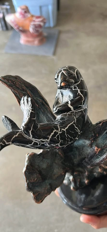 Donjo 2000 Otter Bronze Sculpture - photo 4
