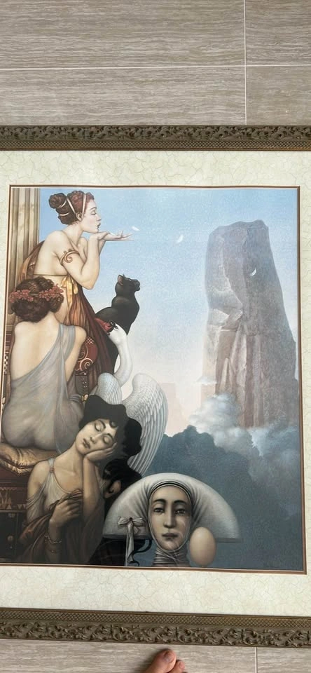 Surrealist Framed Art Print with Ornate Gold Frame - photo 2