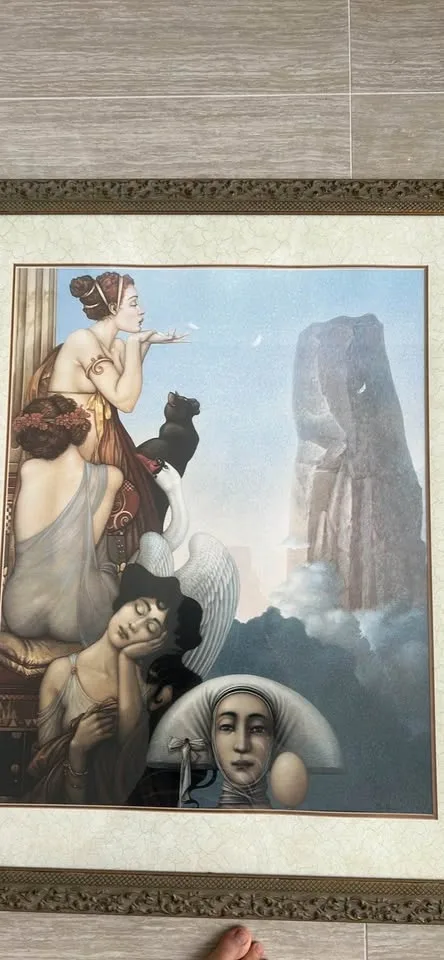 Surrealist Framed Art Print with Ornate Gold Frame - photo 2