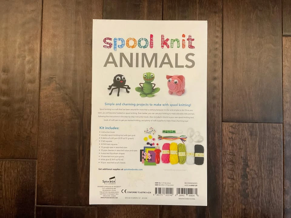 New SpiceBox Spool Knit Animals Kids’ Craft Kit – Complete - photo 3