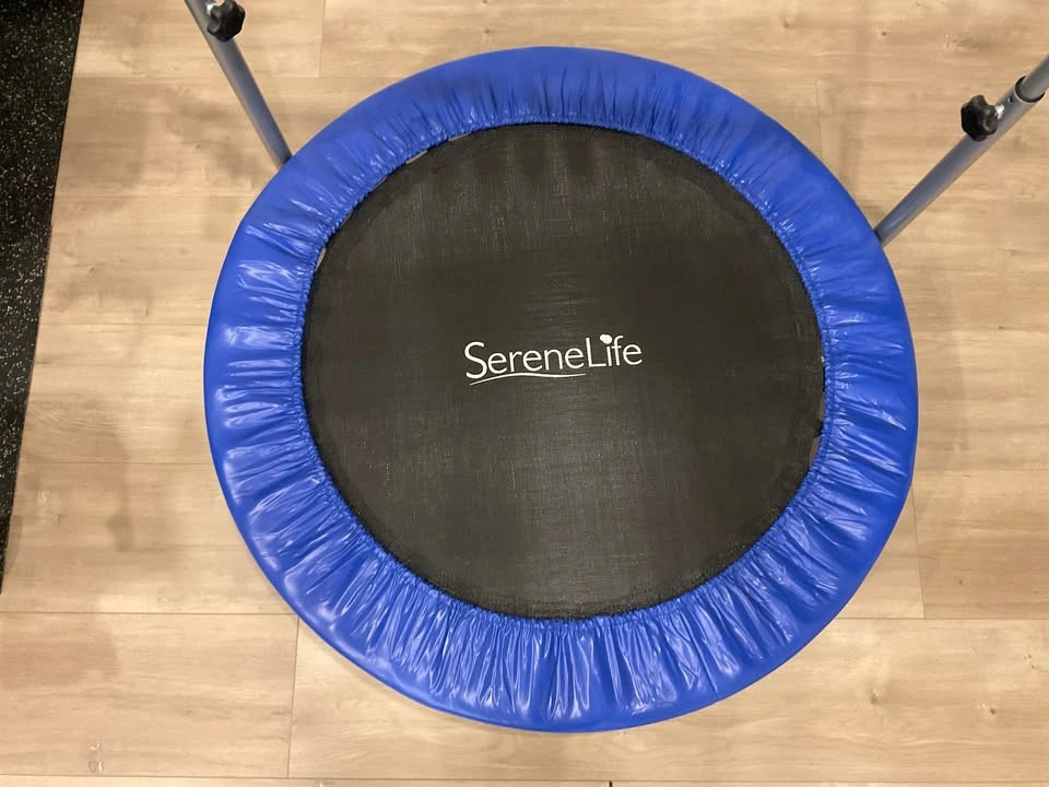 SereneLife Mini Fitness Trampoline Rebounder with Adjustable Han - photo 2