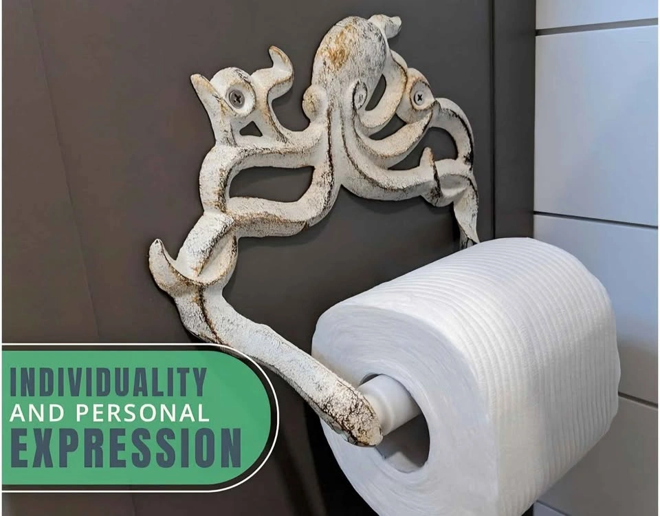 Whimsical nautical bathroom decor - octopus/kraken cast iron toi - photo 2