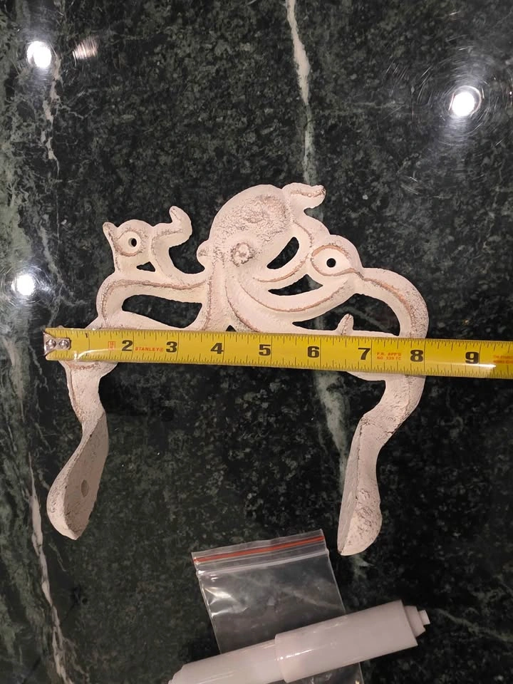 Whimsical nautical bathroom decor - octopus/kraken cast iron toi - photo 5