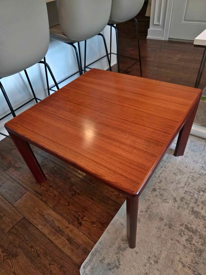 Glowing Danish/MCM solid rosewood table
