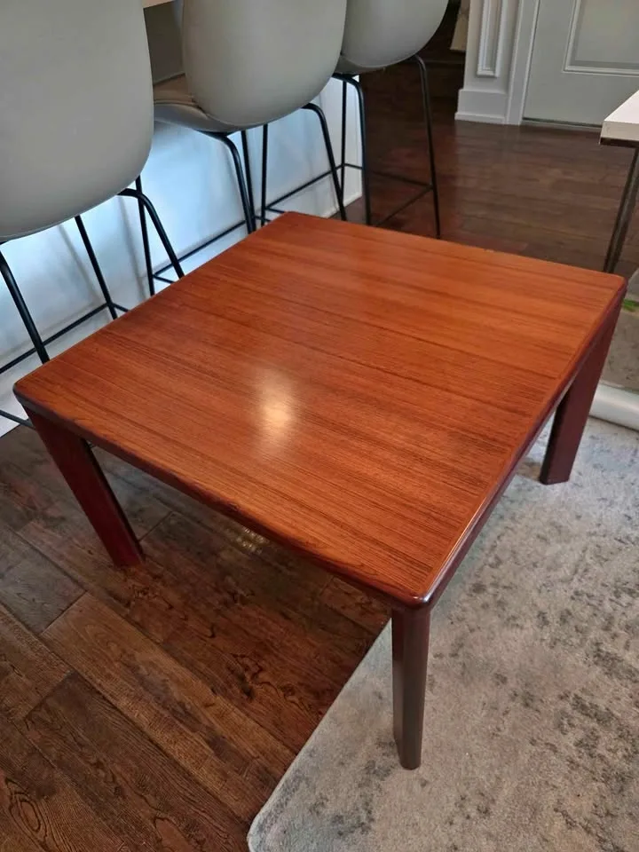 Glowing Danish/MCM solid rosewood table