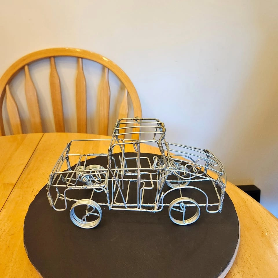 Wire Pick Up Truck, Hand Crafted, Decor