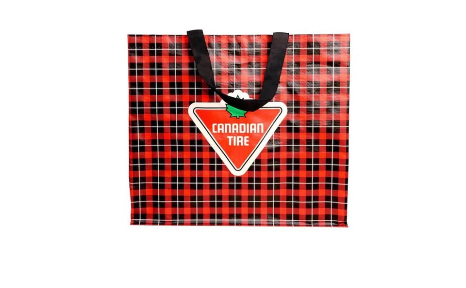 Canadian Tire Branded Plaid Reusable Bag - photo 2