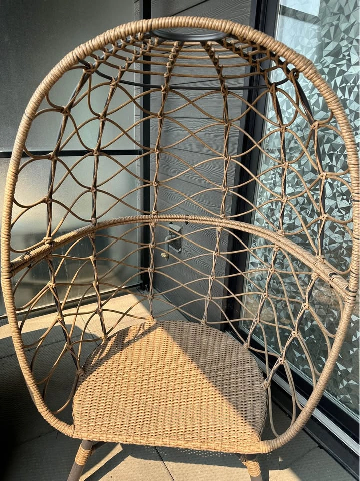 Wicker Egg Chair with Cushion - photo 2