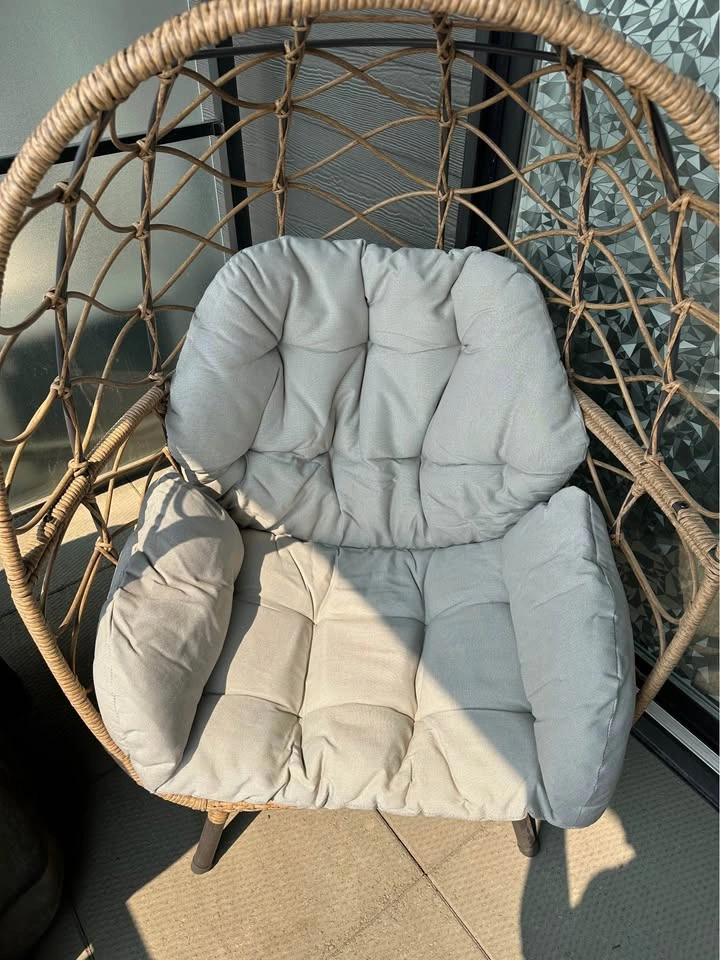 Wicker Egg Chair with Cushion - photo 3