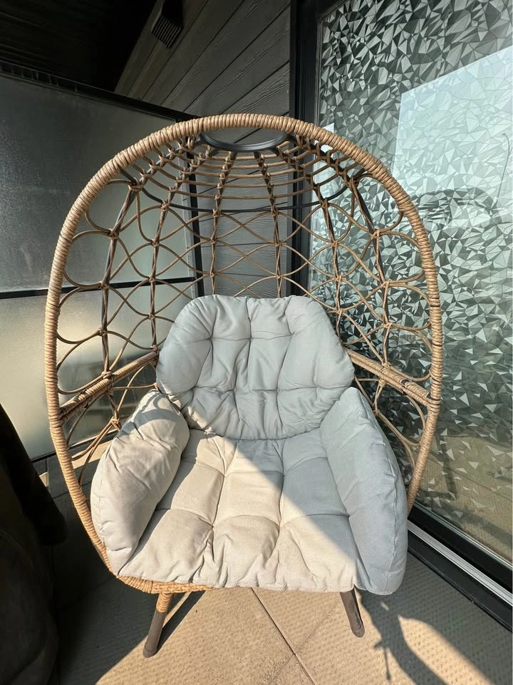 Wicker Egg Chair with Cushion - photo 4