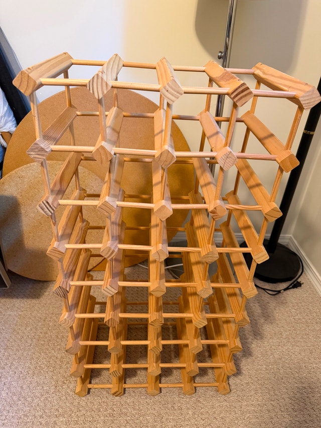 Solid Wood Stackable Wine Rack