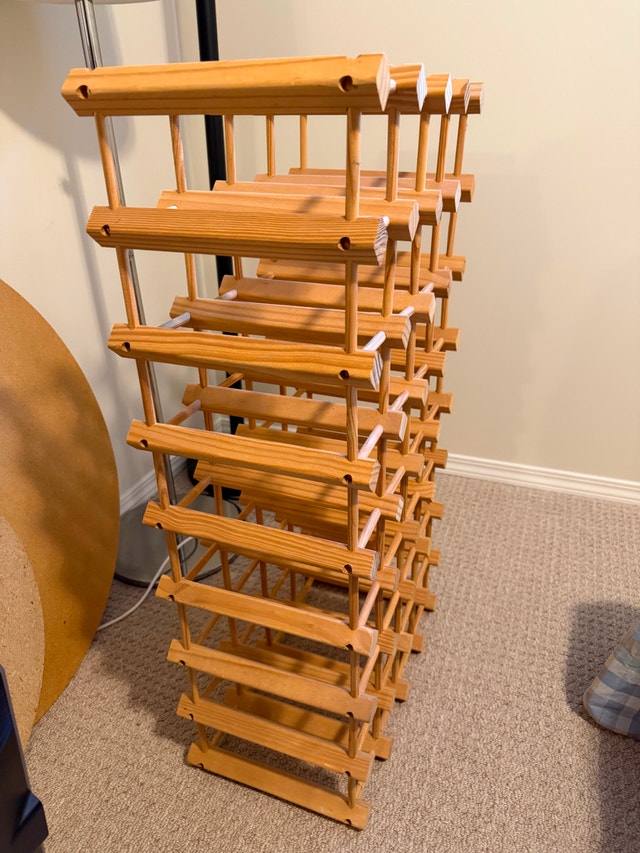 Solid Wood Stackable Wine Rack - photo 2