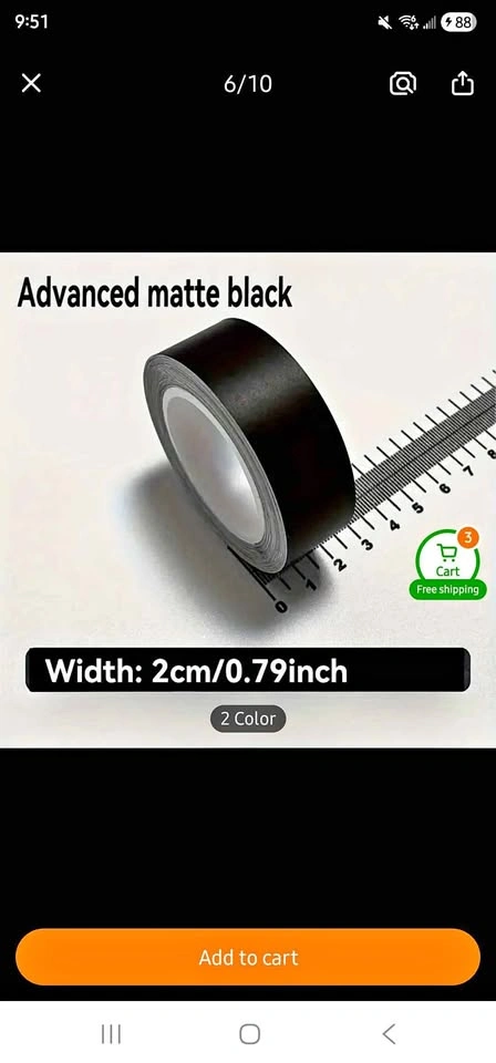 Matte Black Adhesive