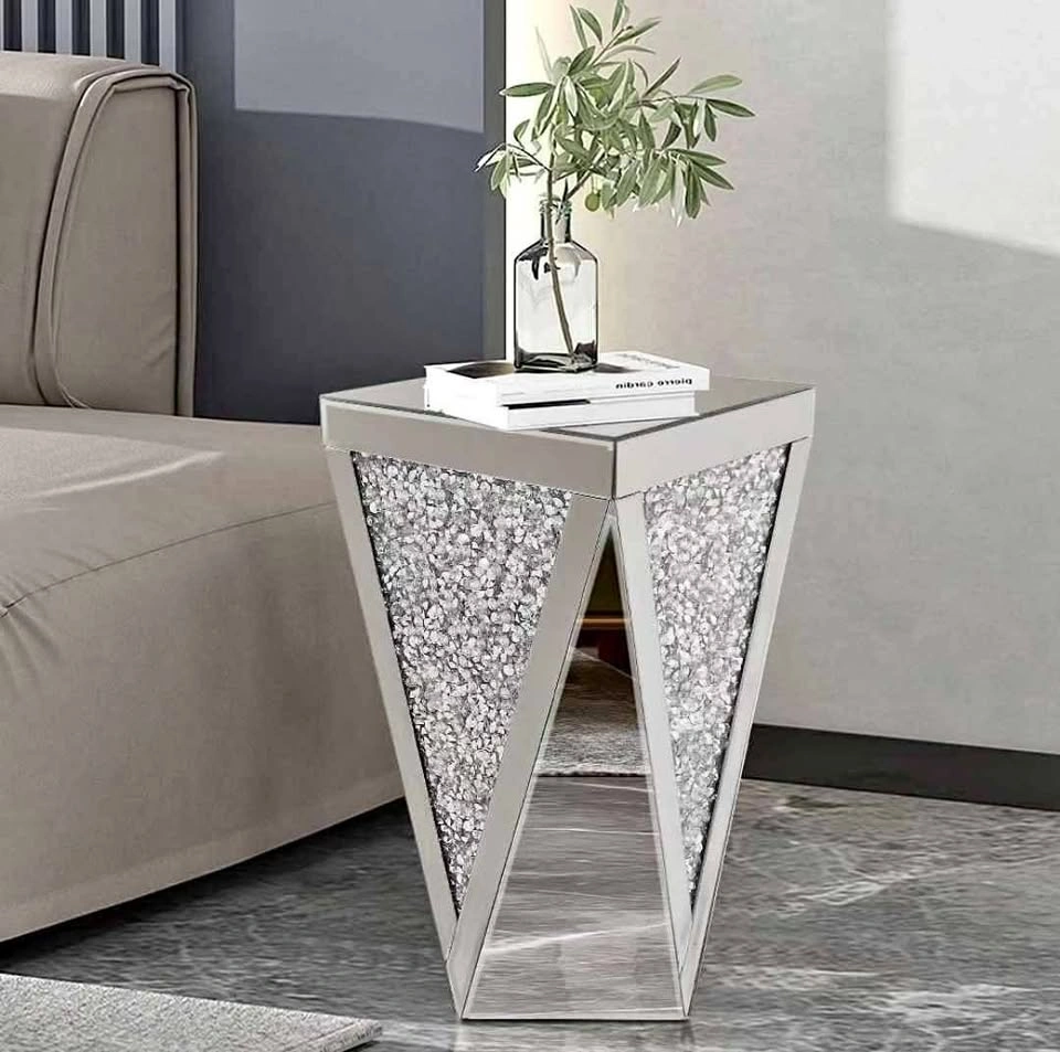 Silver Mirror Side Table / Coffee Table (22") Brand New