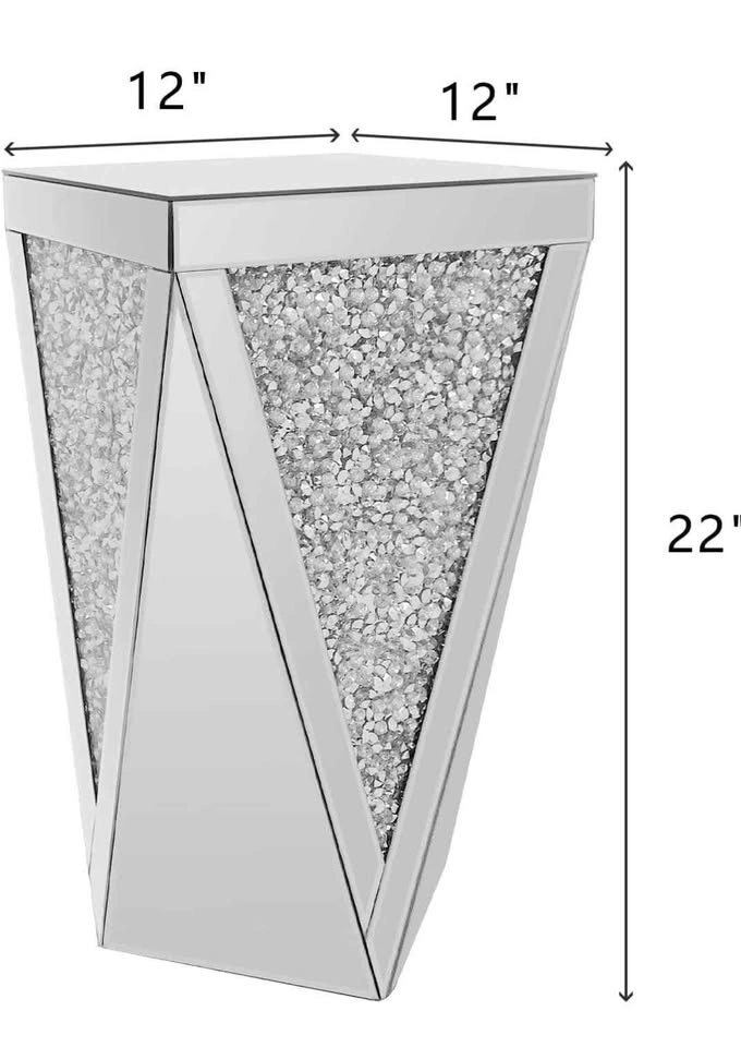 Silver Mirror Side Table / Coffee Table (22") Brand New - photo 2