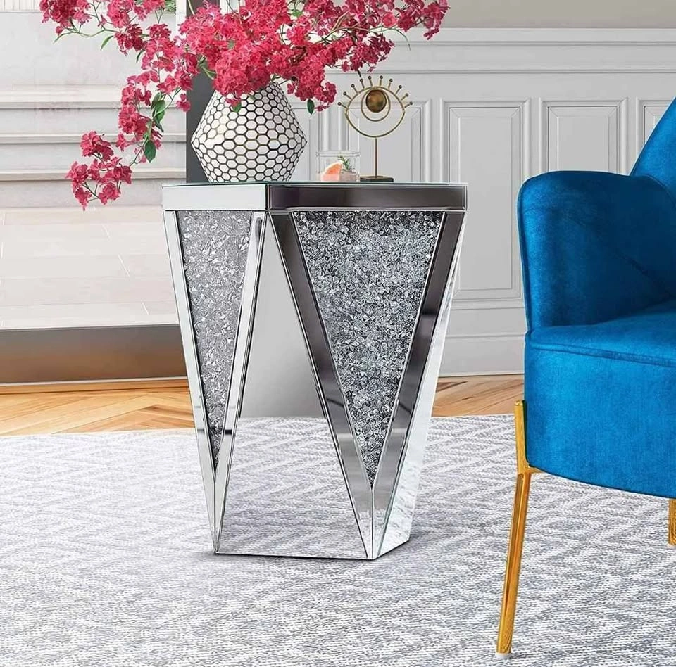 Silver Mirror Side Table / Coffee Table (22") Brand New - photo 3
