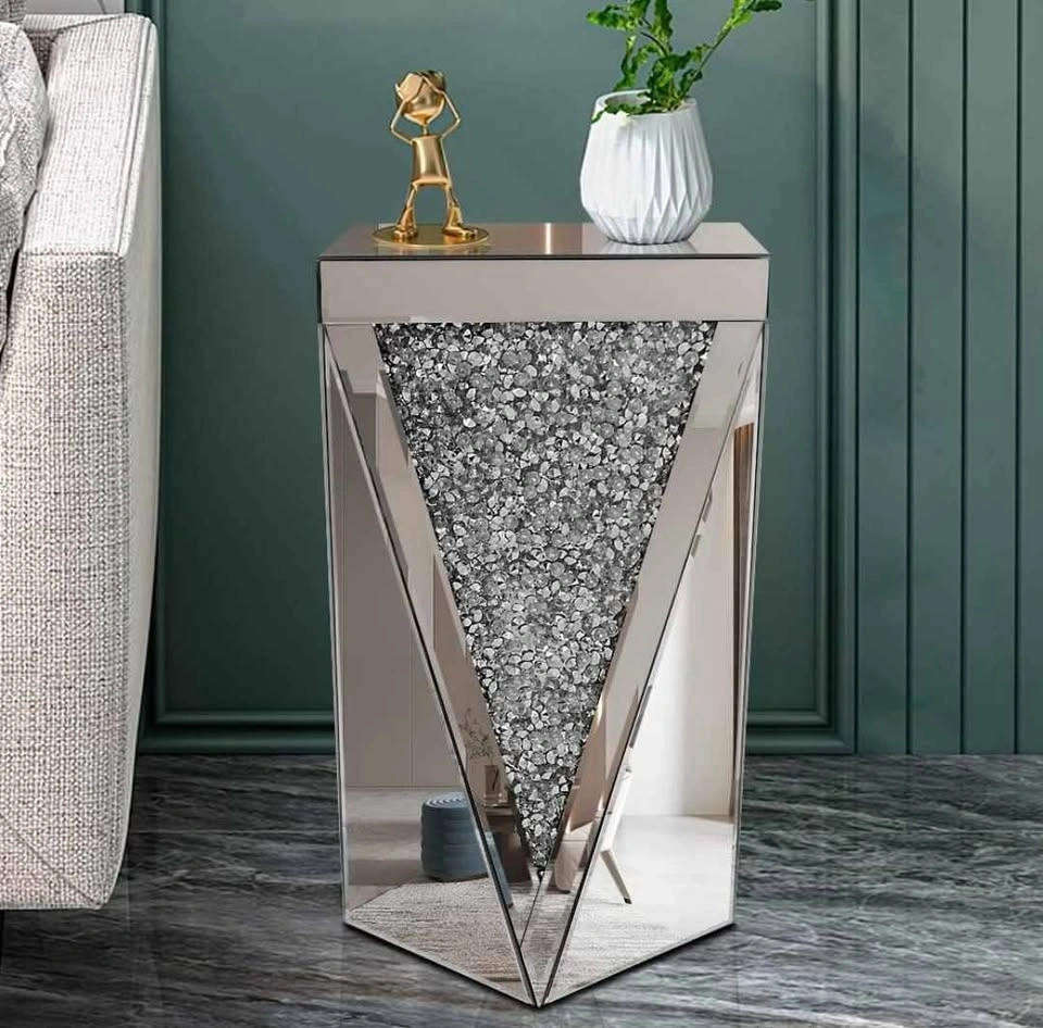 Silver Mirror Side Table / Coffee Table (22") Brand New - photo 4