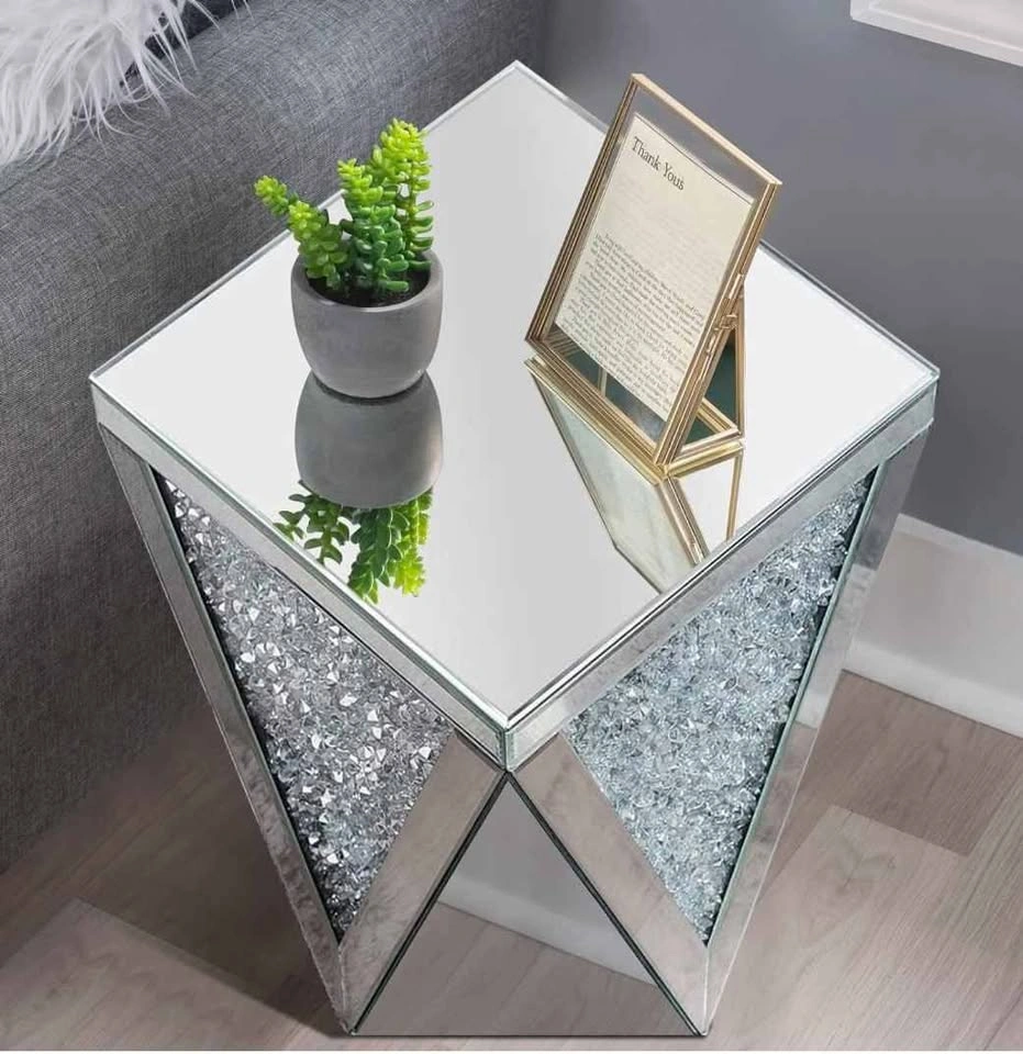 Silver Mirror Side Table / Coffee Table (22") Brand New - photo 5