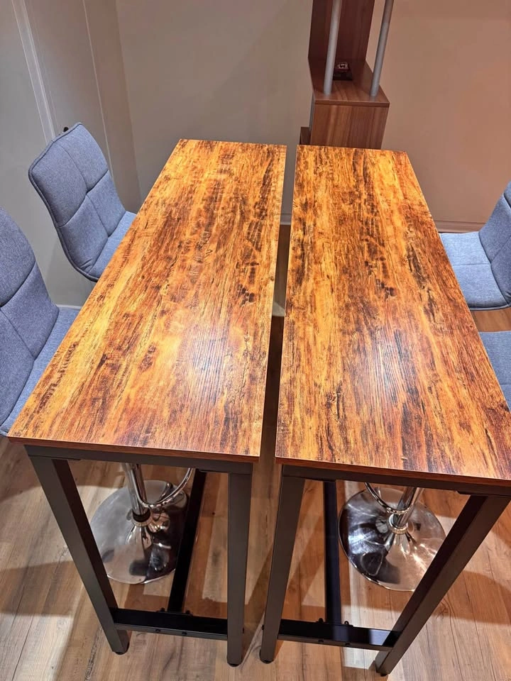 2 Bar Tables + 4 Adjustable Bar Stools