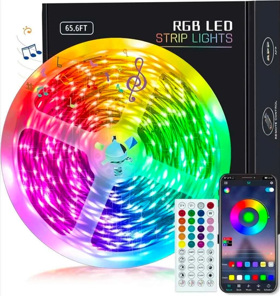 New, sealed LED Lights, 65.6 ft. APP & Remote Control. - photo 2