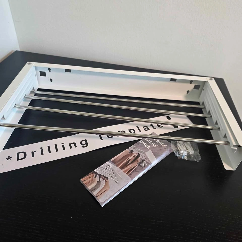 Foldable wall-mount clothes dryer rack. No box. - photo 3