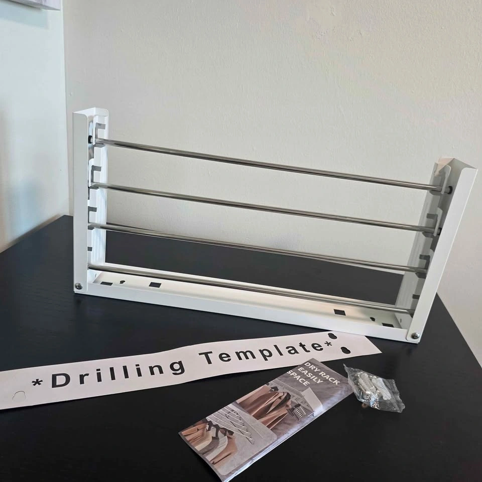 Foldable wall-mount clothes dryer rack. No box. - photo 4