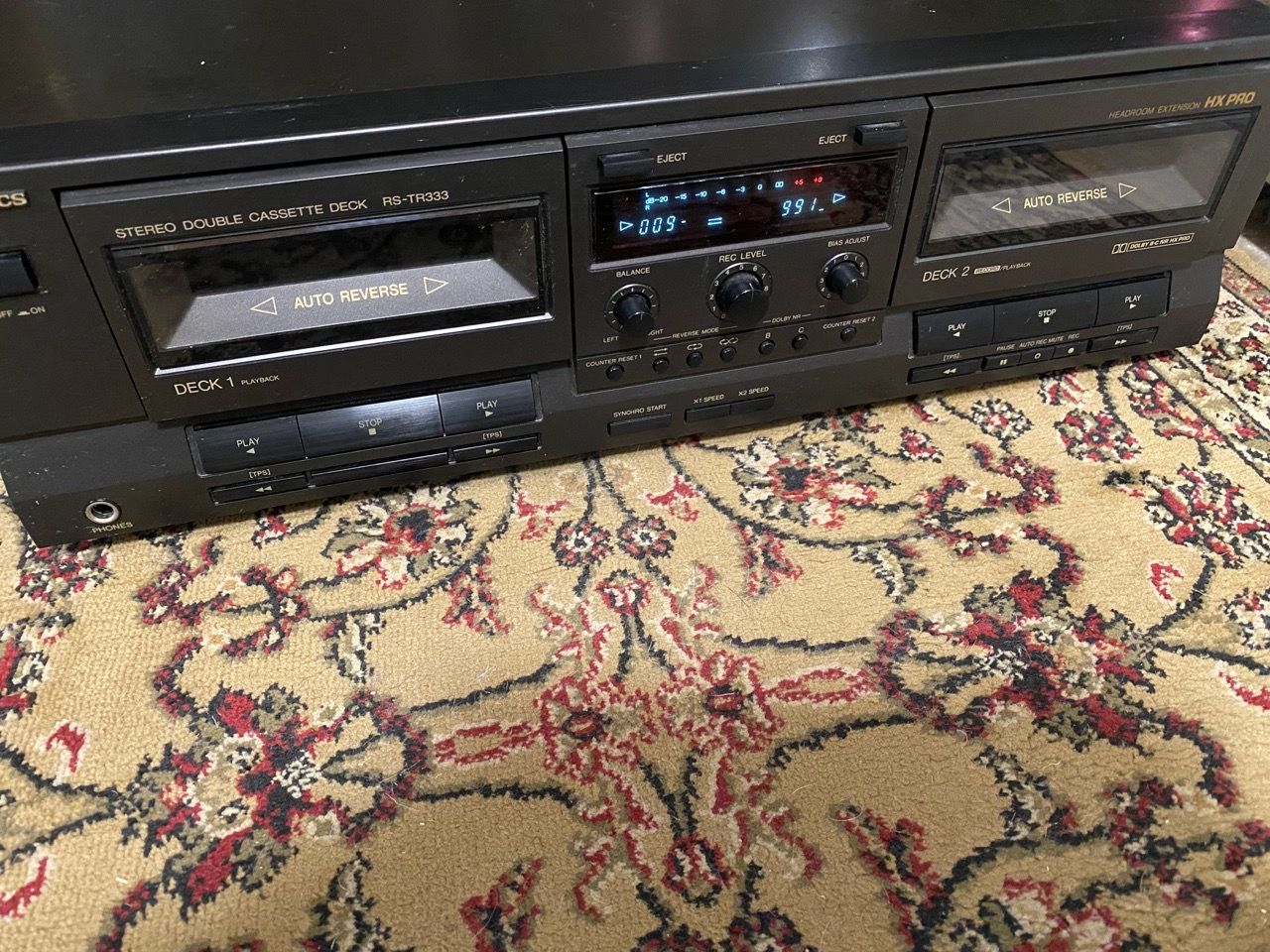 Technics RS-TR333 Dual Cassette Deck Player Recorder