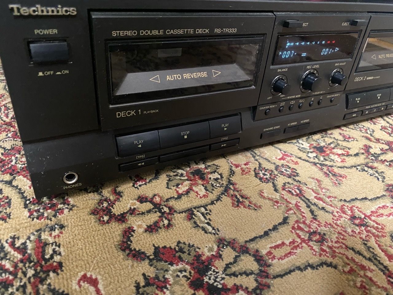 Technics RS-TR333 Dual Cassette Deck Player Recorder - photo 2