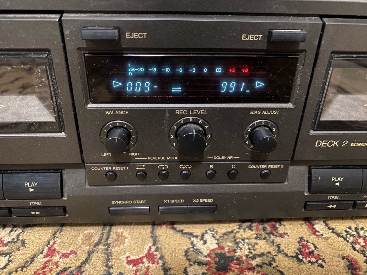 Technics RS-TR333 Dual Cassette Deck Player Recorder - photo 3