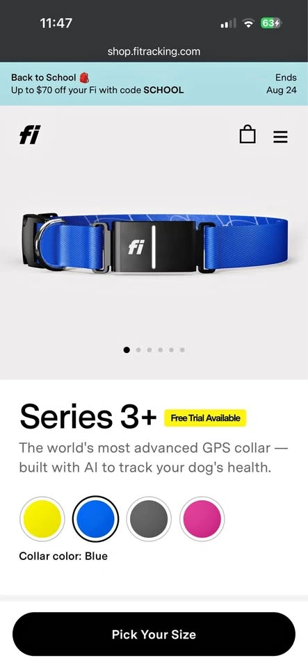 Fi Tracking Dog Collar