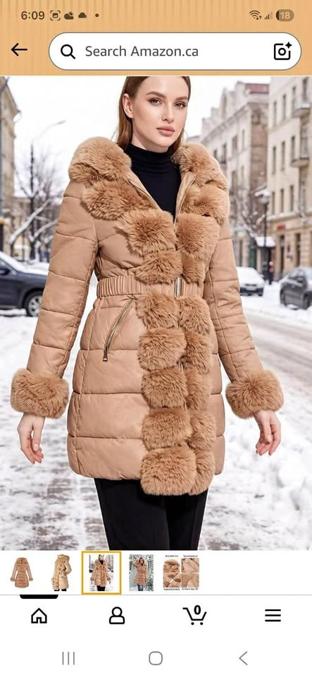 Premium Women Faux Leather Long Padding Hooded Jacket - BNWT
