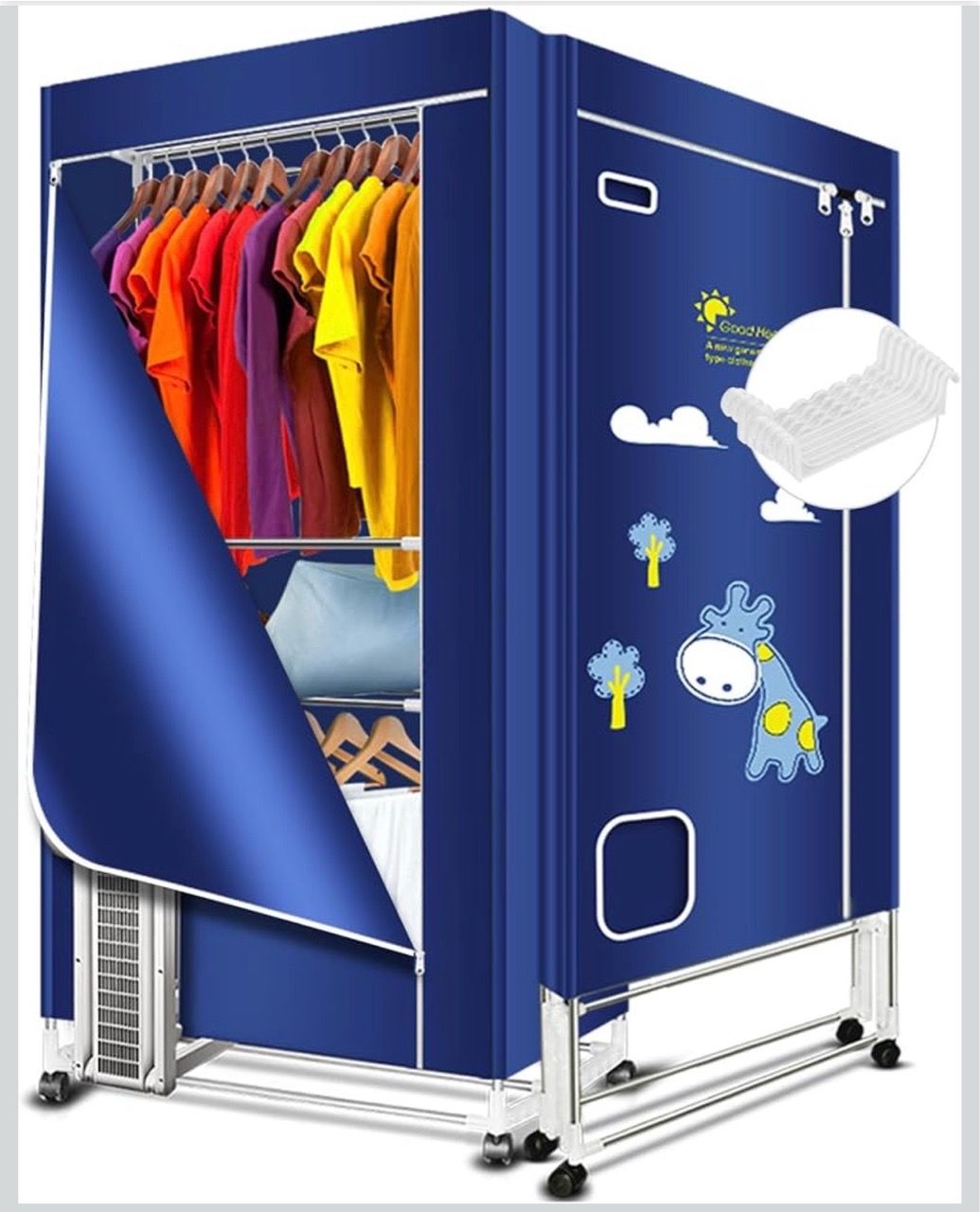 Portable Clothes Dryer 110V 1600W 3-Tier Foldable Rack