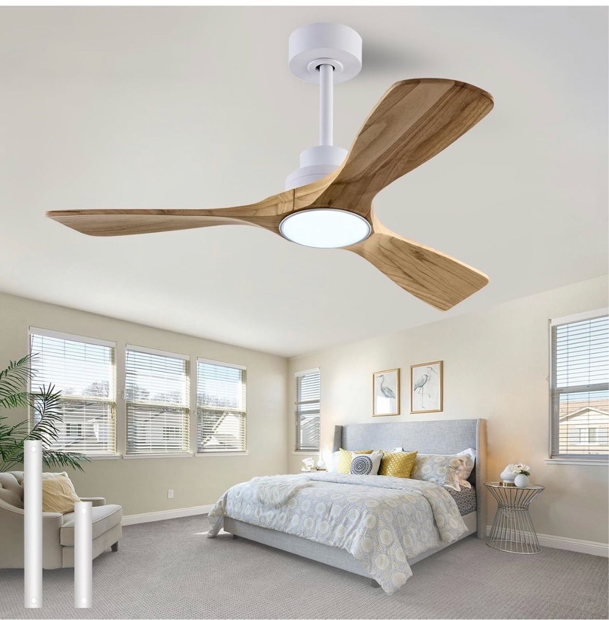 New 42" Wood Ceiling Fan with Light and remote control