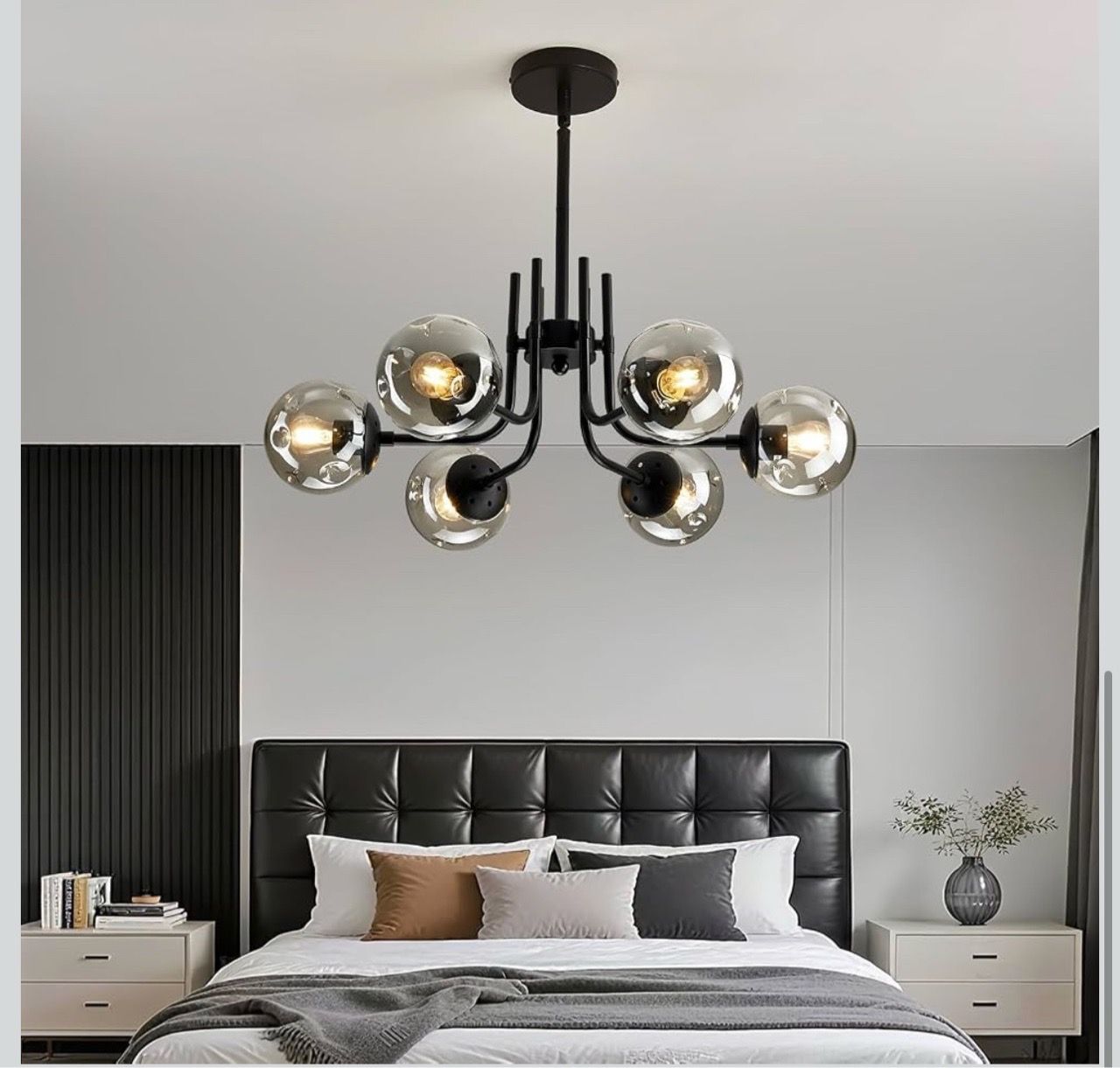 New 6 Light Glass Globe Sputnik Chandeliers - photo 3