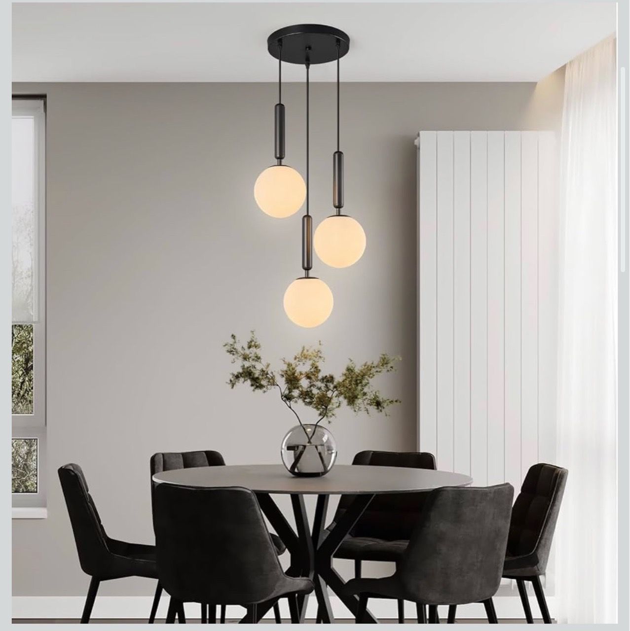 New Modern Black Pendant Light Hanging Fixture Light - photo 2