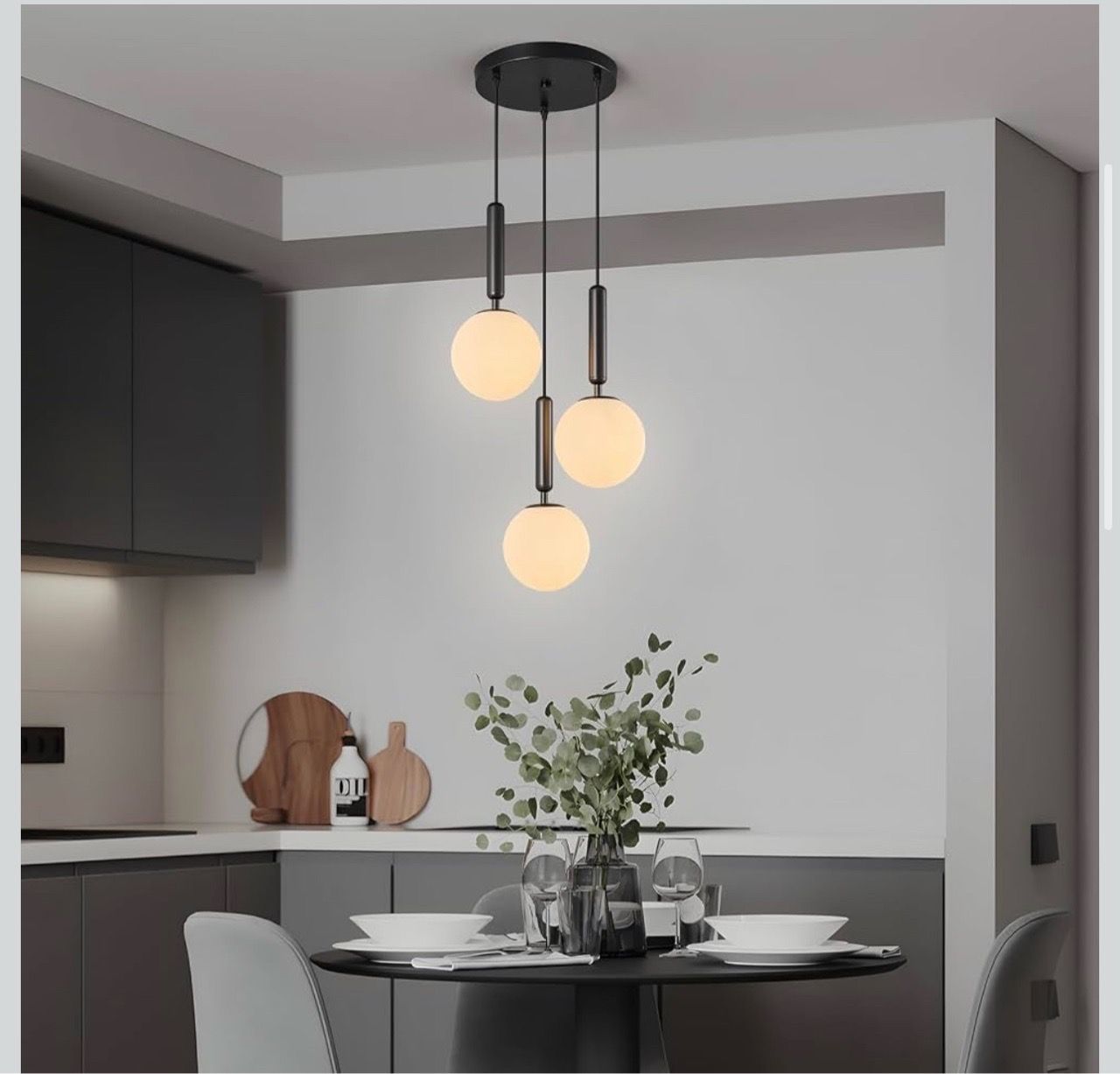 New Modern Black Pendant Light Hanging Fixture Light - photo 3