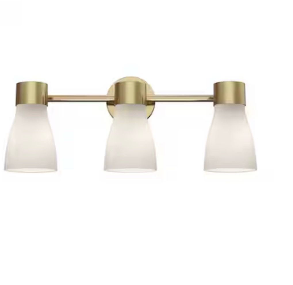New Origin 21 Elleson 22-in 3 Light Brushed Gold Modern - photo 5