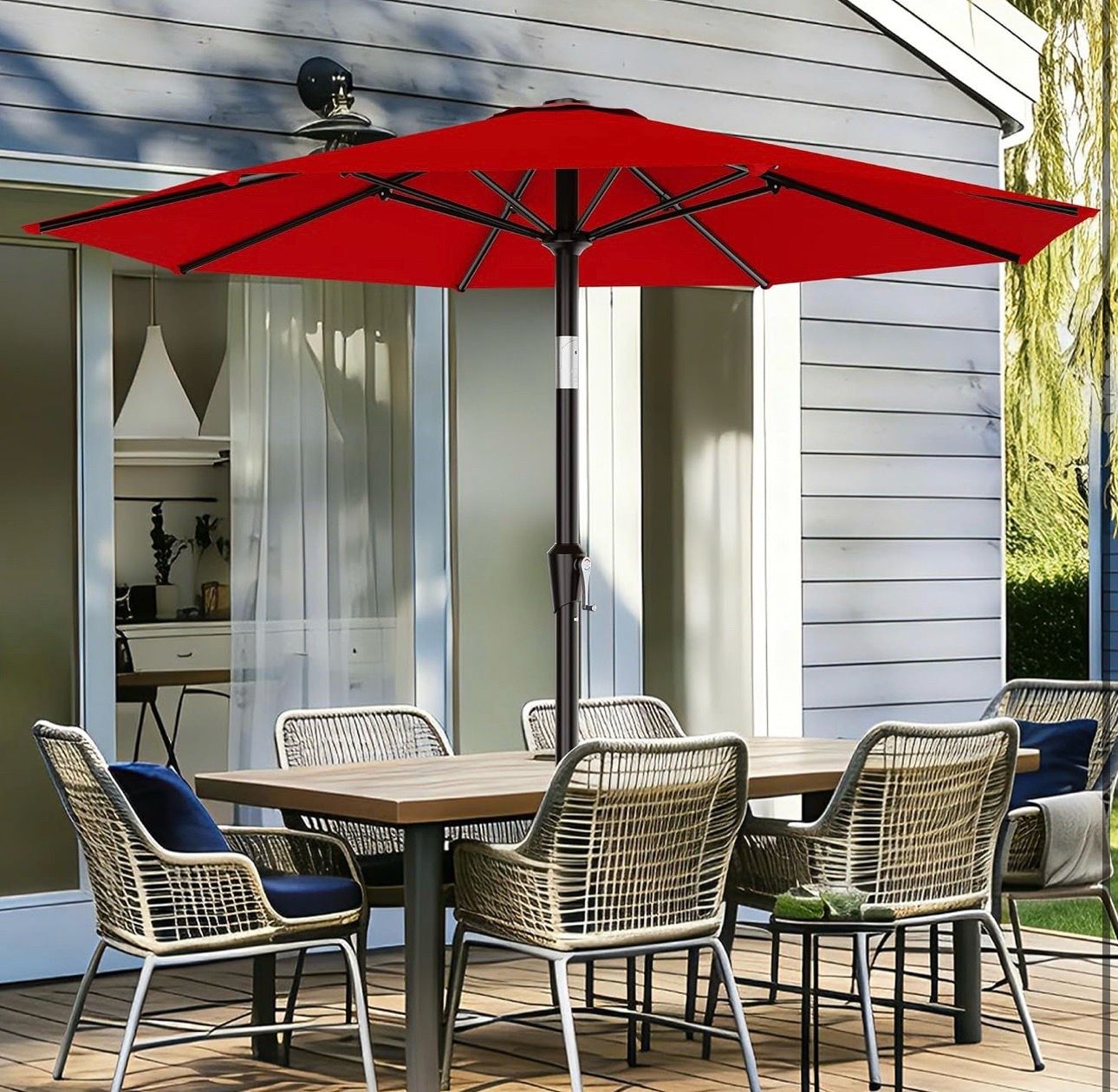 New red 9 FT Patio Umbrella - photo 4