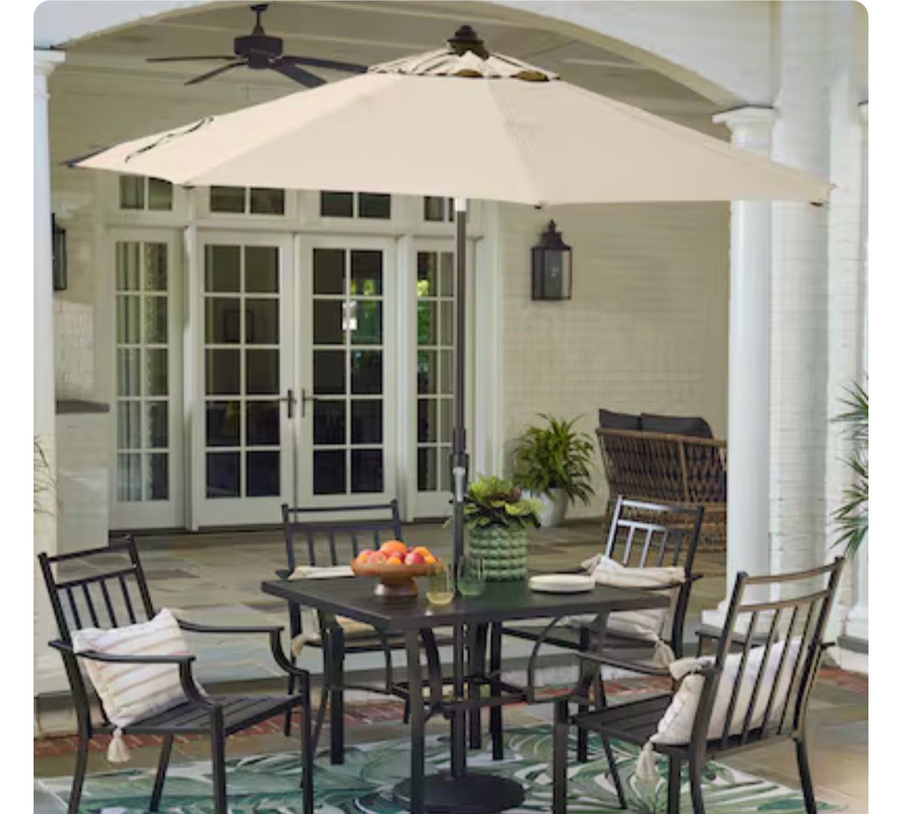 New allen + roth 9-ft Aluminum Tan Slide-tilt Patio Umbrella