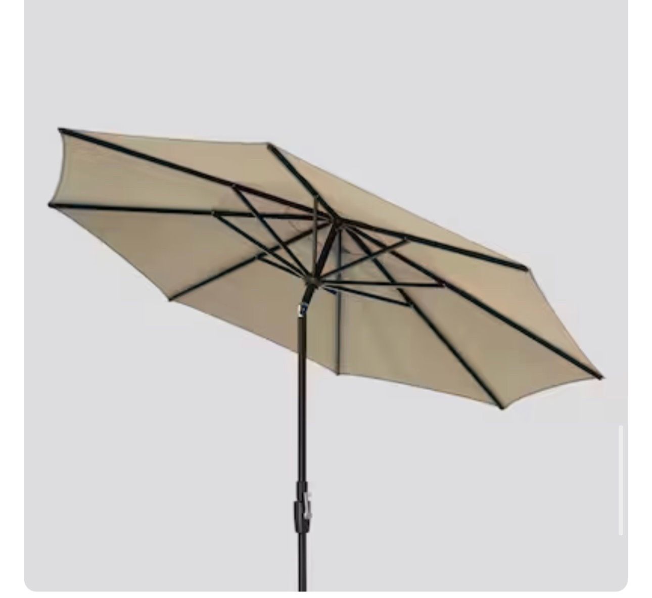 New allen + roth 9-ft Aluminum Tan Slide-tilt Patio Umbrella - photo 3