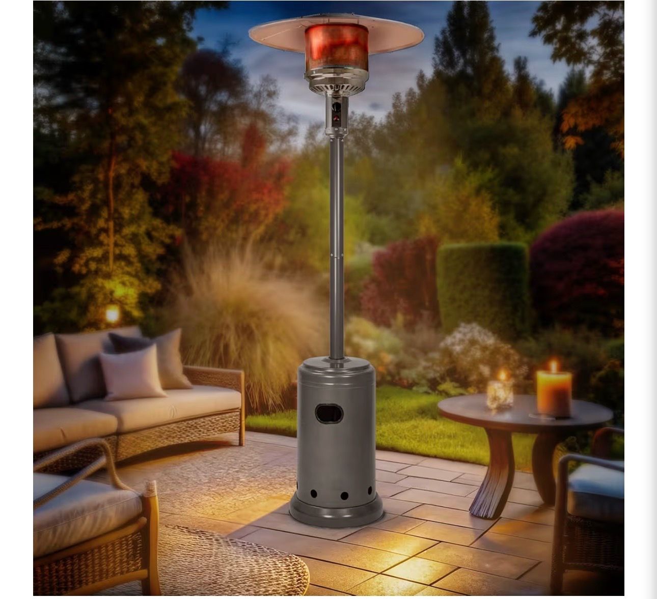 New Amazon Basics 46,000 BTU Portable Outdoor Patio Heater