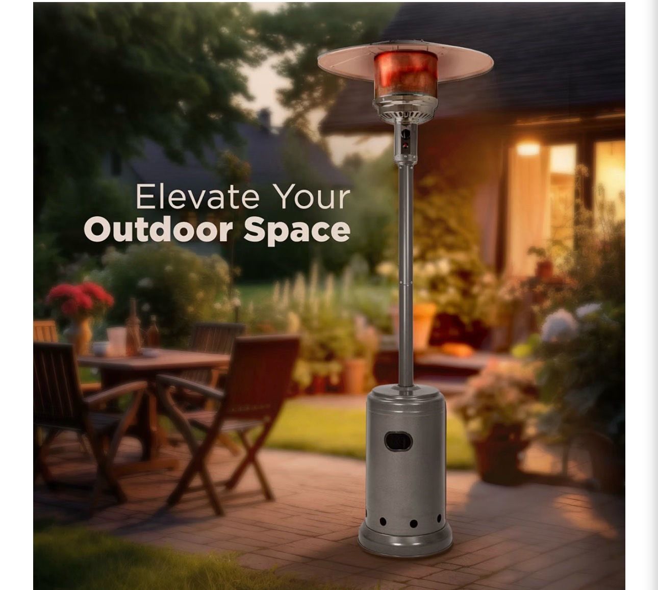 New Amazon Basics 46,000 BTU Portable Outdoor Patio Heater - photo 4
