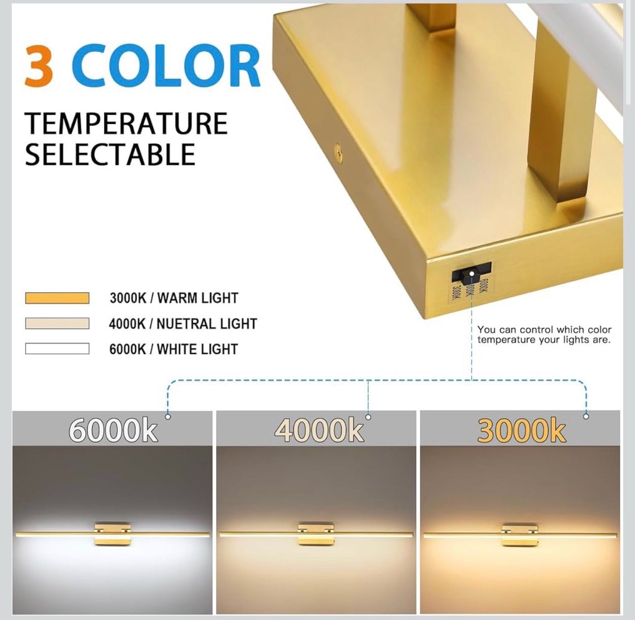 New 40” LED Bathroom Vanity Light, Dimmable - photo 3