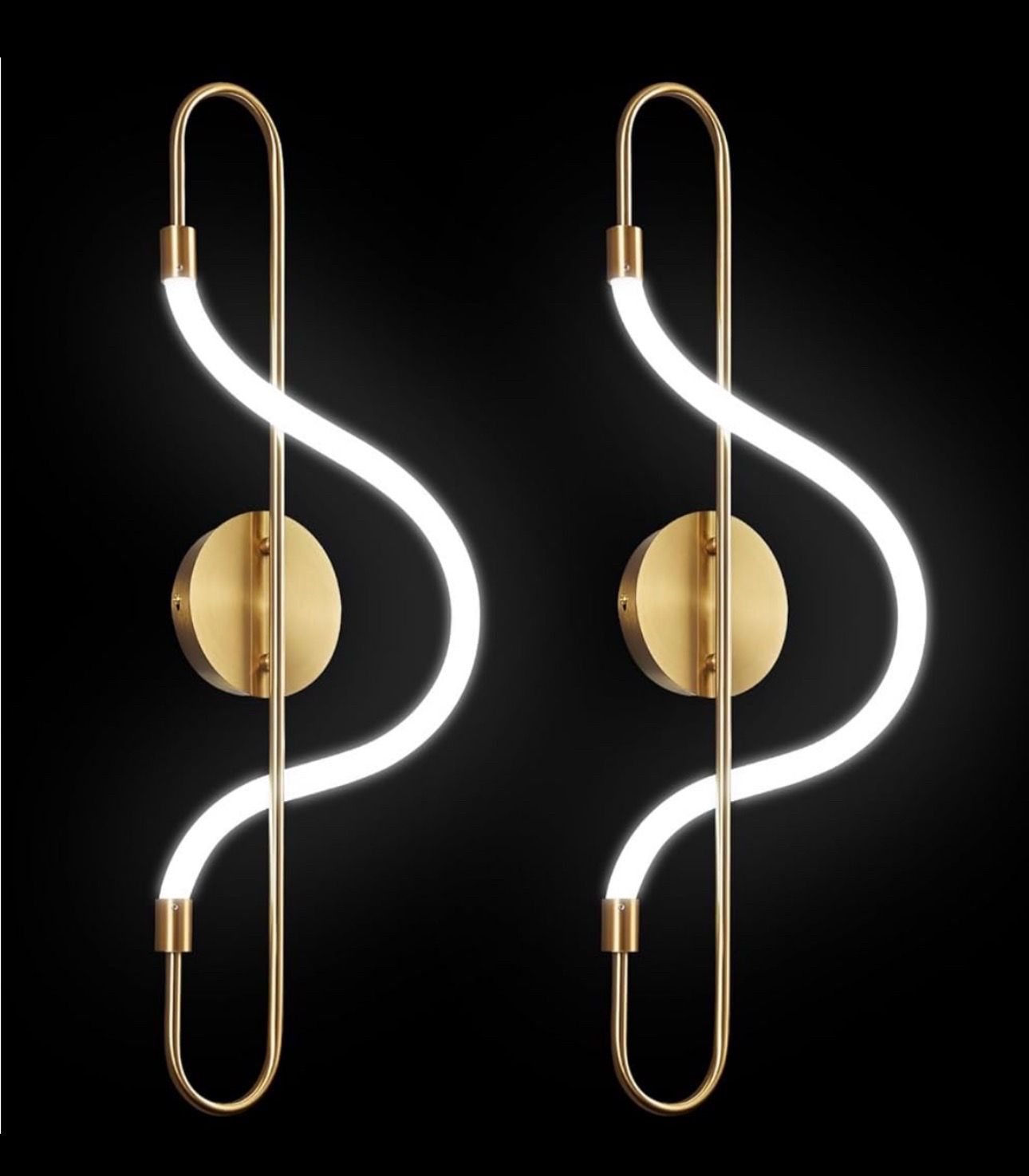 New Gold Wall Sconces Set of Two