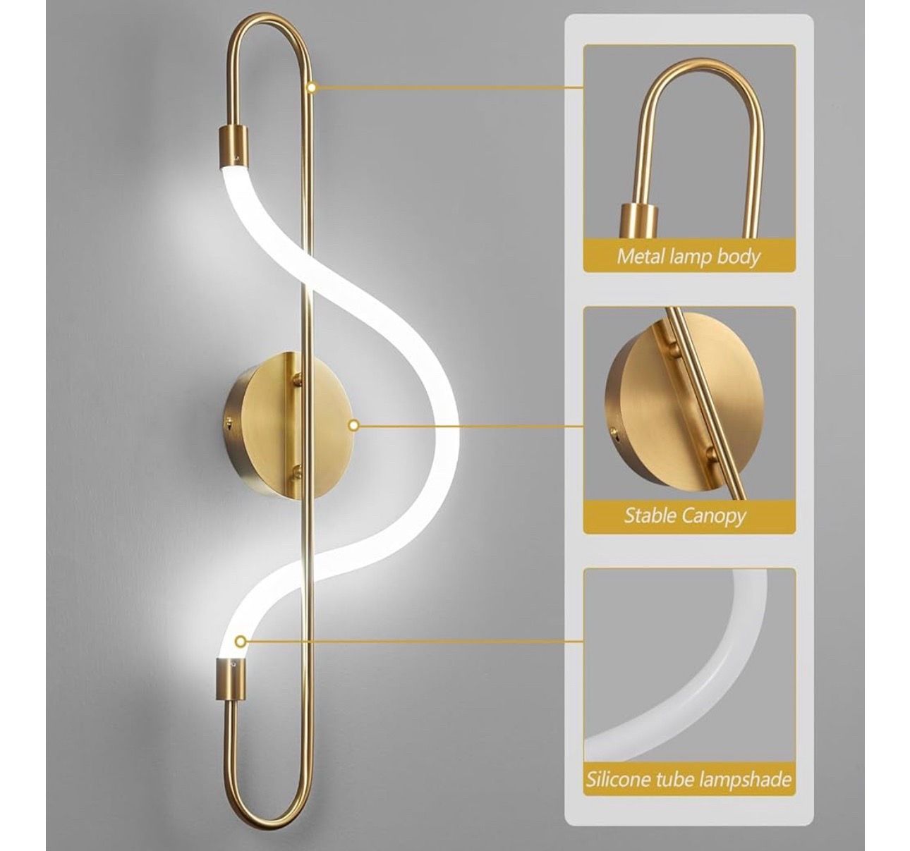 New Gold Wall Sconces Set of Two - photo 5