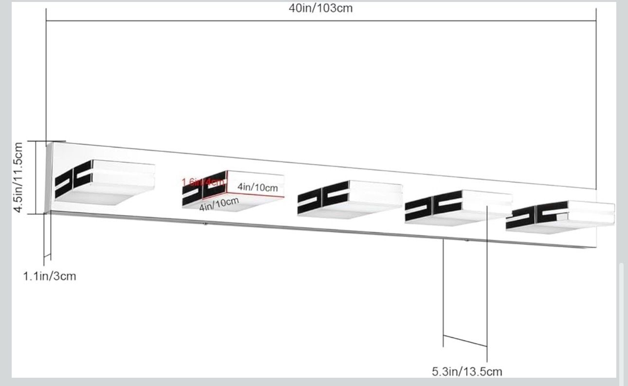 New SineRise LED Modern Bathroom Vanity Light Fixtures - photo 4
