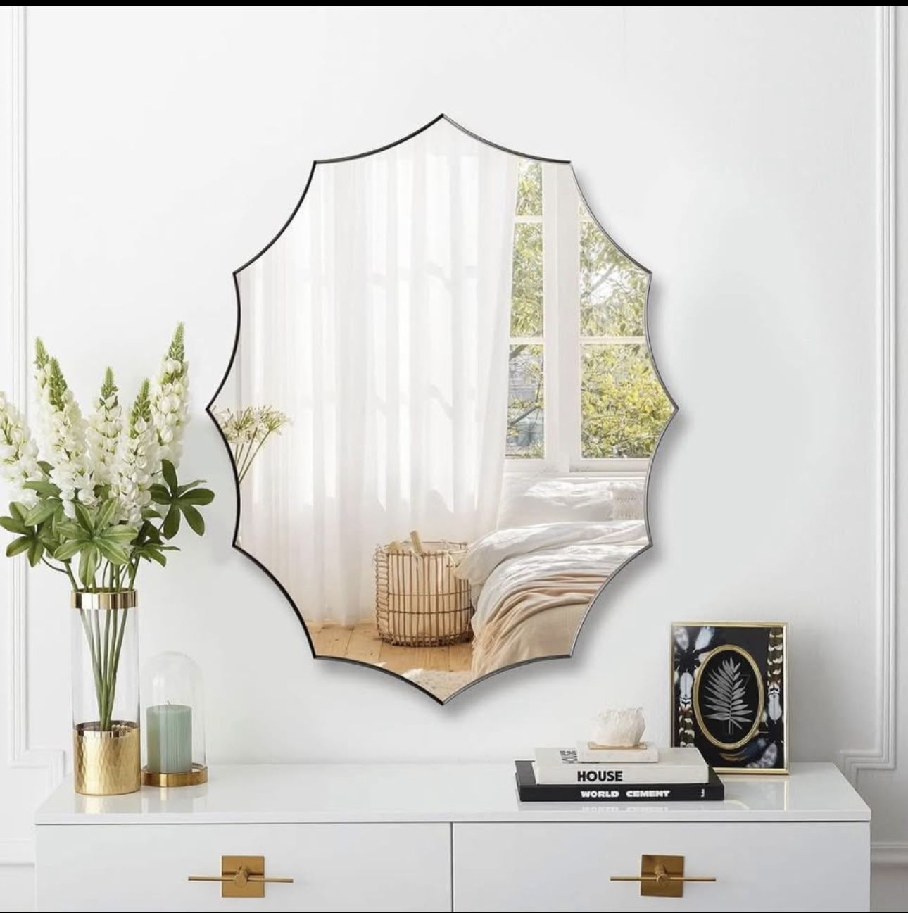 new 24"x30" Wavy Wall Mounted Mirror