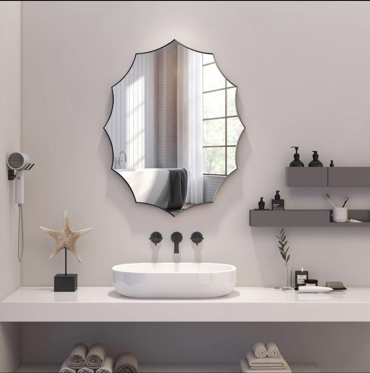 new 24"x30" Wavy Wall Mounted Mirror - photo 4