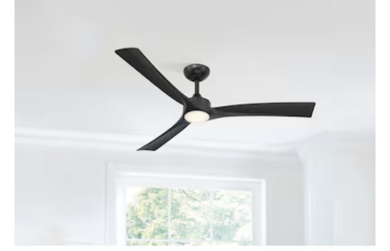 New Harbor Breeze Calavar 52-in Matte Black Ceiling Fan