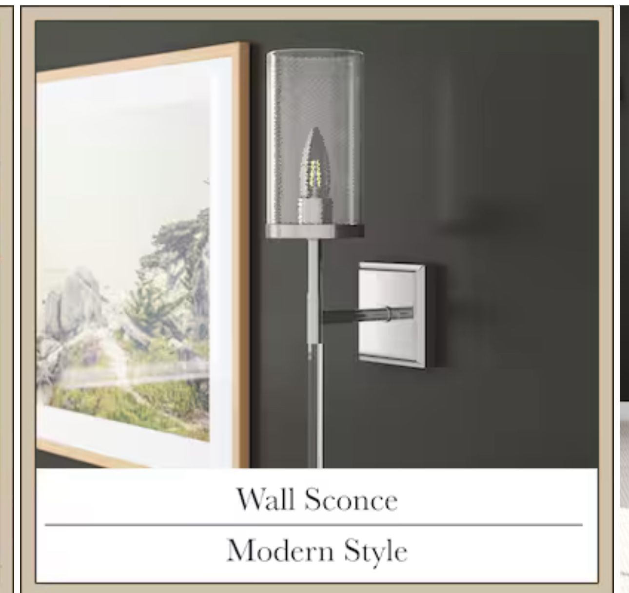 Set of 2 allen + roth Casado Polished Chrome Wall Sconces - photo 3